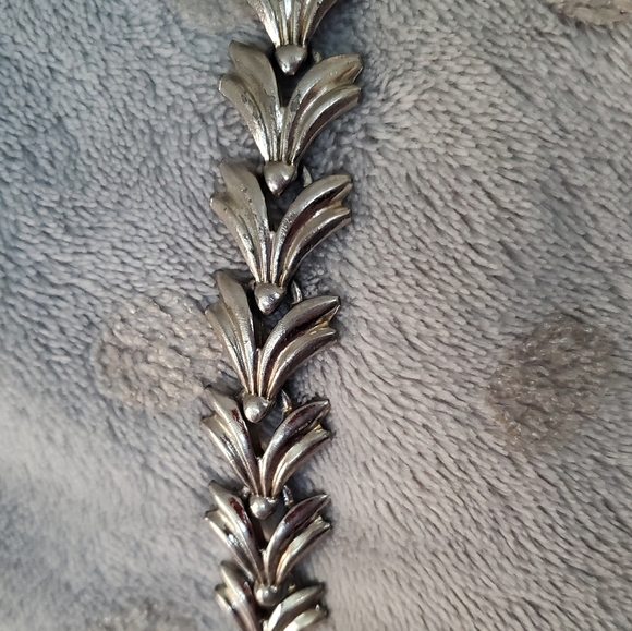 Vintage 50s Bergere Silver-tone Link Bracelet 7" - Picture 3 of 11